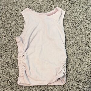 Pink Sleeveless Ruched Top lululemon workout top